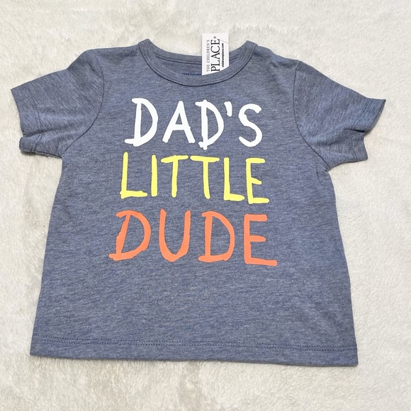 NEW The Children’s Place Boy’s DAD’S LITTLE DUDE TEE - Picture 2 of 3